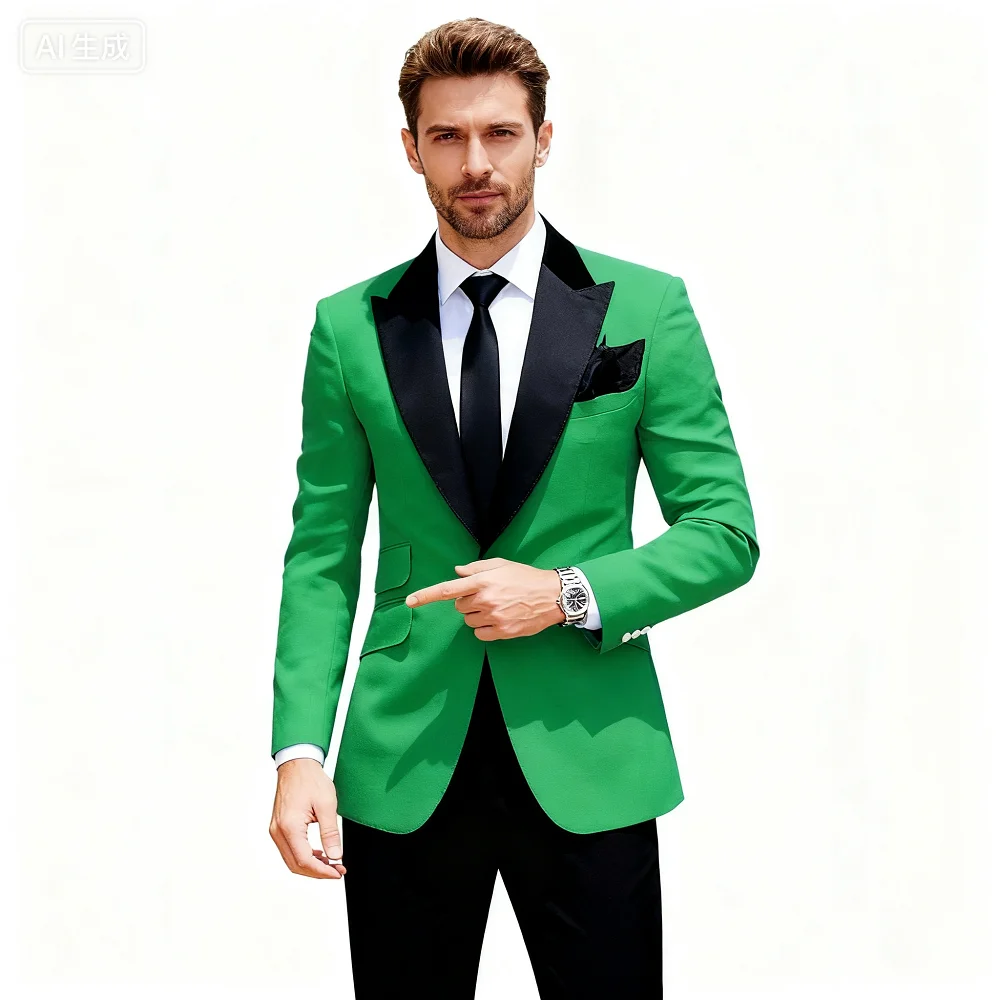 

Розовый приталенный пиджак для мужчин, однобортный элегантный пиджак с пиковыми лацканами, костюм для курения на свадьбу и бизнеса