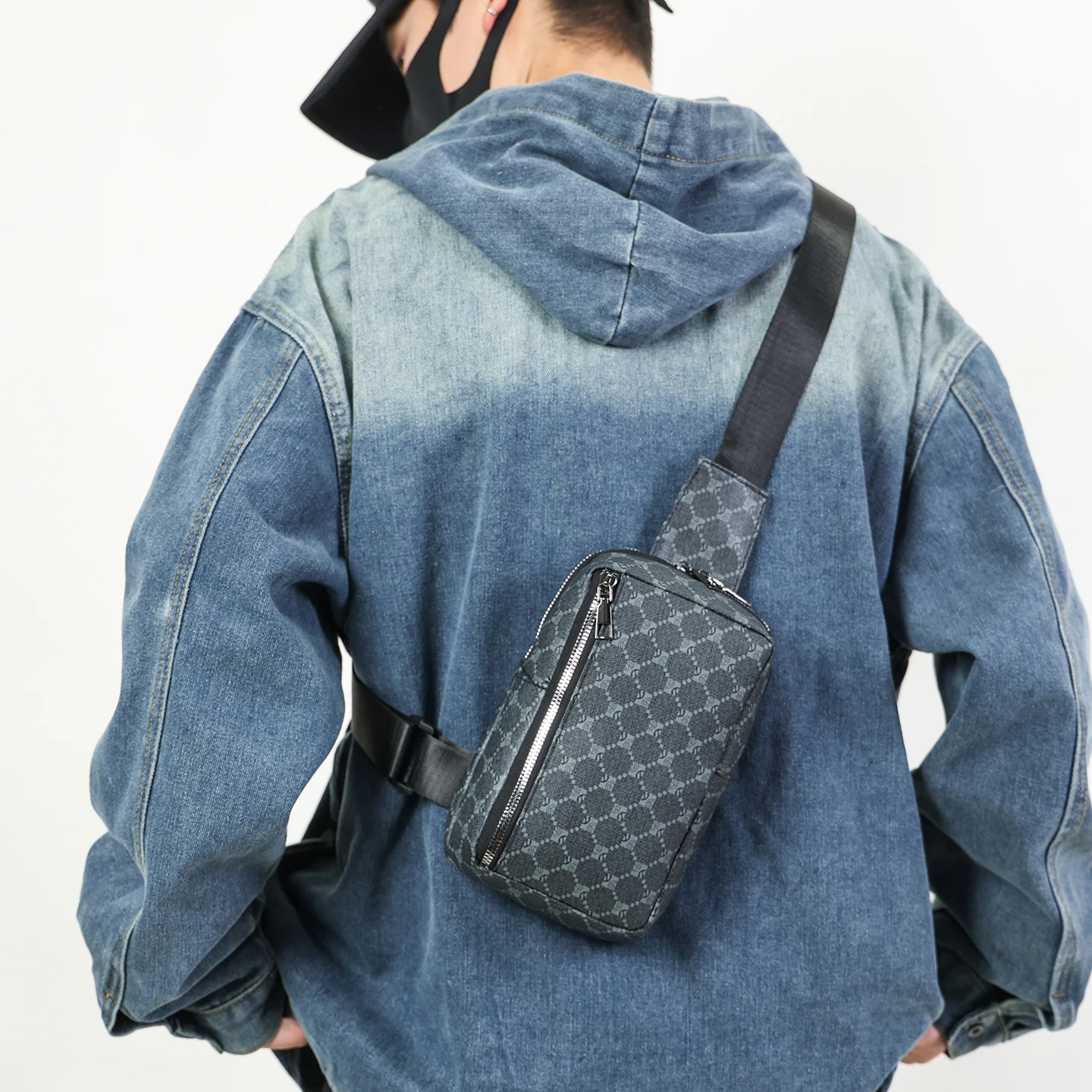 حقيبة كتف عصرية للرجال لقصر النظر الشيخوخي حقيبة كتف من البولي يوريثان حقيبة كروس حقيبة صدر للرجال باندولرا هومبر غانغنافيكا أنرجولكا #2