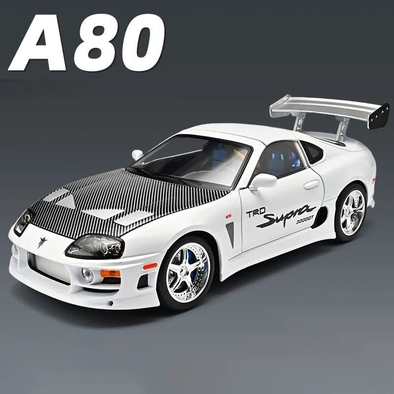 1:24 1995 Supra A80 MK4 Legierung Film-Sportwagen-Modell Druckguss Metall Klassische Rennstrecken-Fahrzeuge Automodell mit Sound und Licht Kindergeschenk