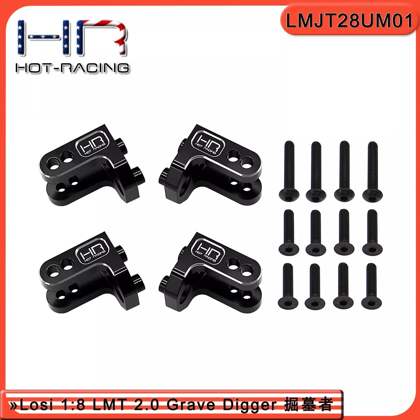 

HR Losi LMT 1/8 GraveDigger 2.0 Амортизатор из алюминиевого сплава спереди и сзади Универсальный