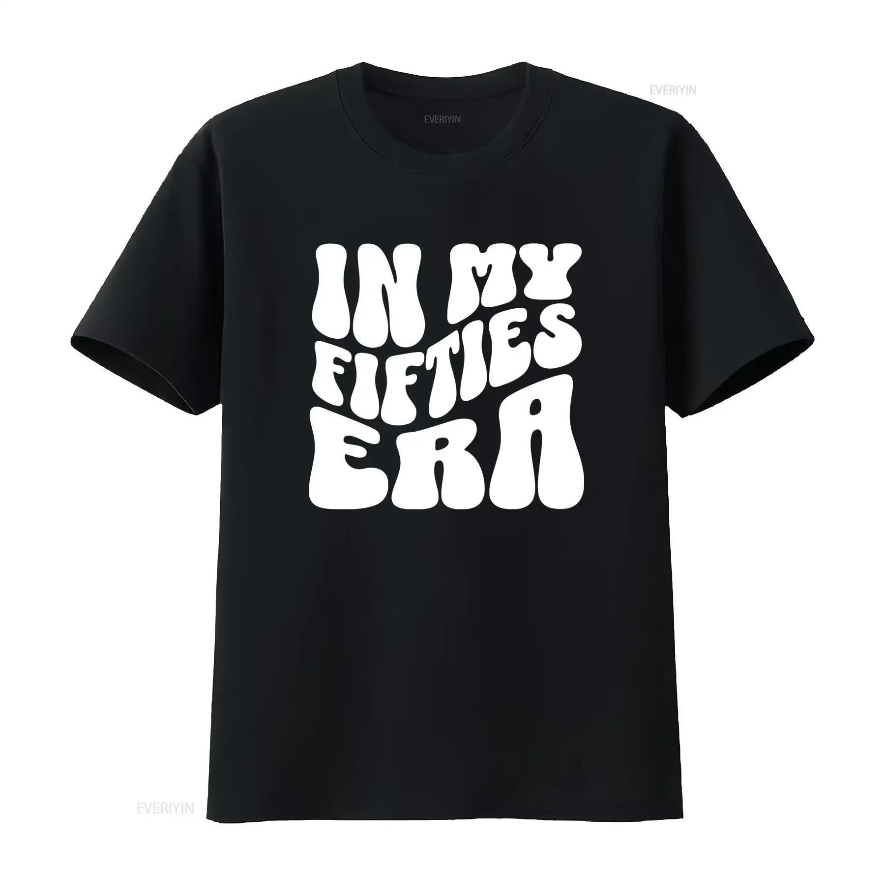 Camiseta informal con estampado Retro Groovy In My Fifties Era, estilo vintage, ligeramente estilo streetwear, ropa de diseñador transpirable y elegante