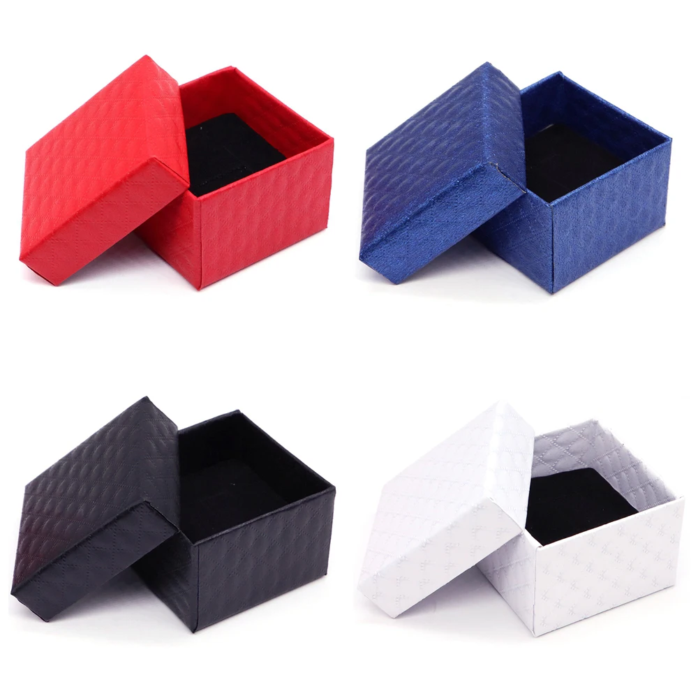 

5x5cm Small Gift Box Ring Earring Bracelet Keychain Jewelry Organizer Paper Boxes Packaging Box Jewellry Store Gem Container