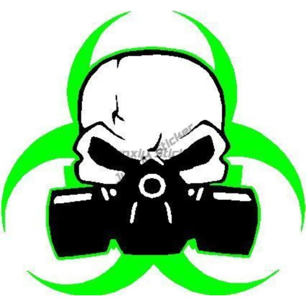 

zombie bio hazard skull mask vinyl window decal sticker Motorcycle Stickers Visor Camping Sticker For Car Decoration Accessory
