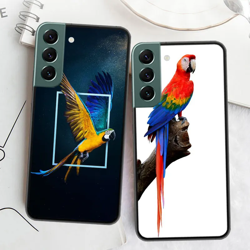 Parrot Bird Phone Case For Samsung Galaxy A12 A22 A32 A42 A52 A72 A54 A34 A24 A14 A73 A53 A33 A23 A13 5G F52 F62 Cover Shell Coq