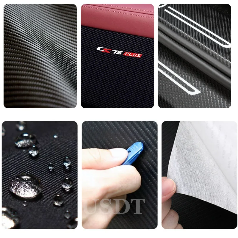 4PCS for Changan CS75 PLUS 2023 2022 2021 2024 Leather Carbon Fiber Sticker Door Anti Kick Cover Protection Mat Car Accessories