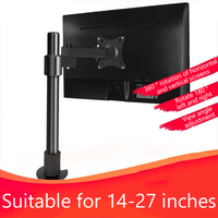 14-27 Inches Desktop Computer Monitor Hanging Arm Holder PC Display Screen Stand Bracket 600mm Height 360 Degree Rotation