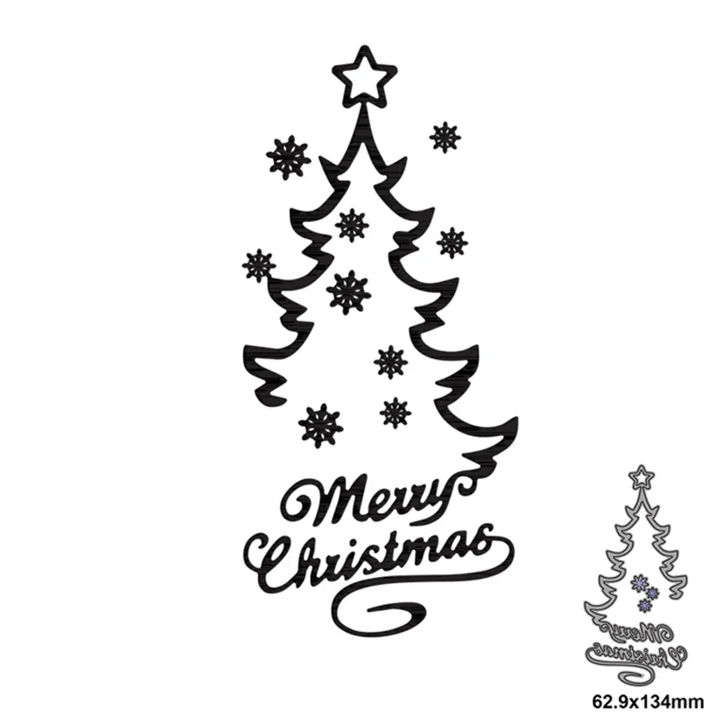 Christmas Tree Snowflak Star Frames Metal Cutting Dies For Scrapbooking  Decorative Embossing Handcraft Die Cutting Template