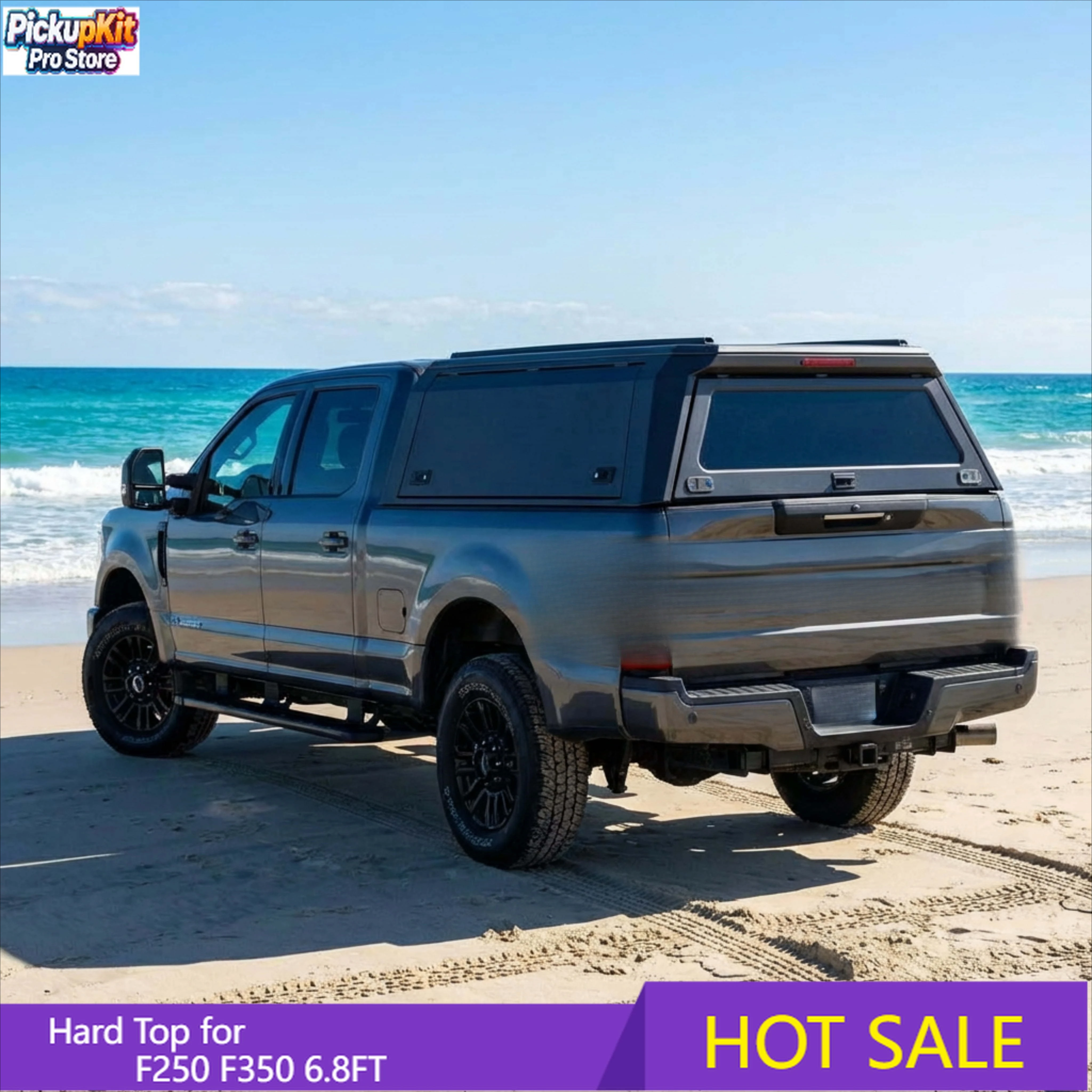 

Индивидуальный жесткий тент-крыша для пикапа, водонепроницаемый, из алюминиевого сплава, с ручным управлением и функцией блокировки, для F250 F350 6.8FT