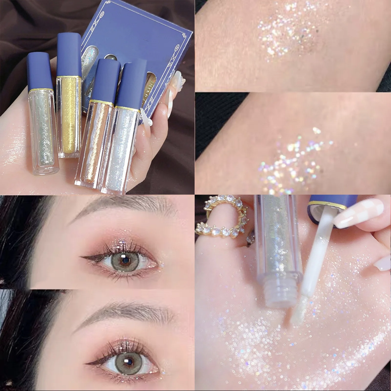 Sparkling Liquid Eyeshadow Shining Shimmer-Glitter Liquid Eyeshadow Ideal Birthday Gift