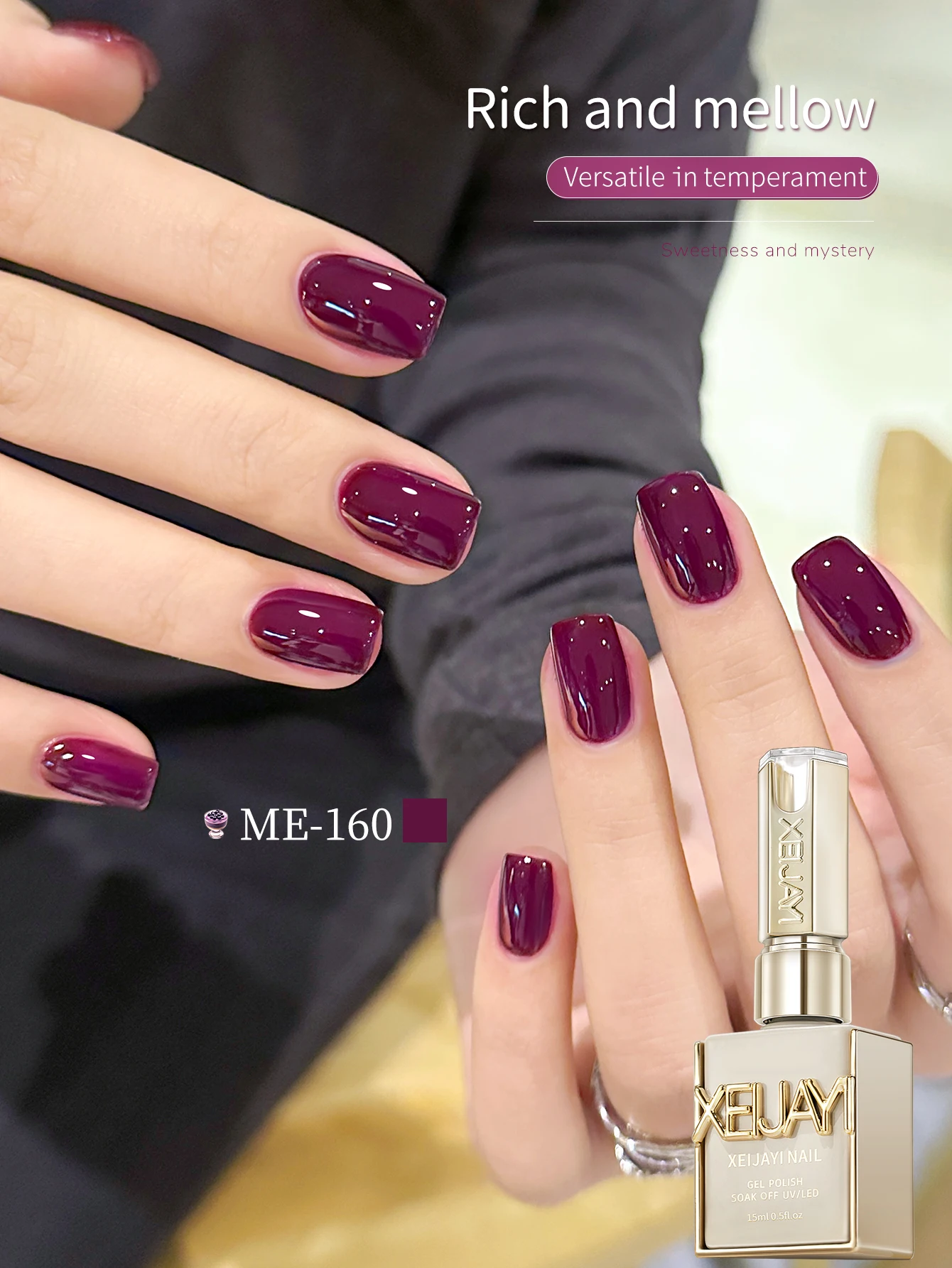 1Pc 15ML Lila Rot Nagel Gel Semi Permanent Nail art Einweichen UV LED Nagel Salon DIY Nagel salon Gel Für Alle Jahreszeiten