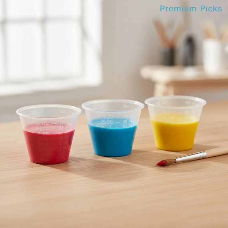 portable30ML Plastic Graduated Mix Cups Paint Measuring Trays for Airbrush Painting Acrylic Pouring and Resin Art
