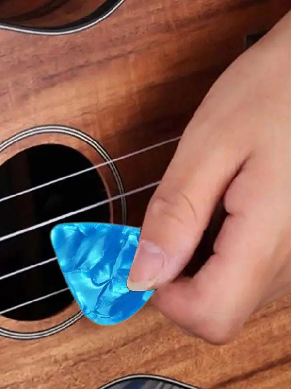 10pcs Guitar Picks with Pick Holder Portable Finger Picks 0.46mm Bass Picks Acoustic Music Picks Plectrum for Guitar Accessories - Detail 1