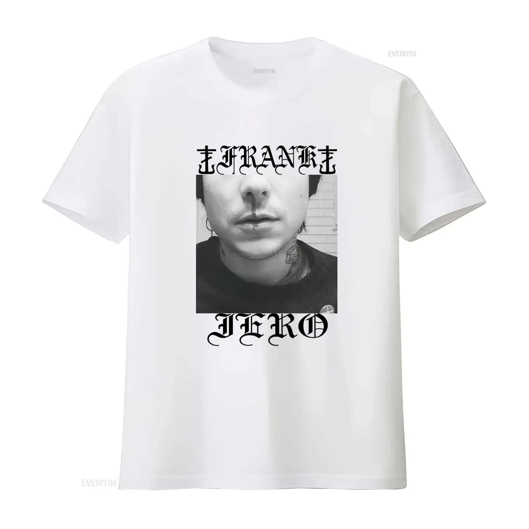 Men's Frank Iero And The Celebration Nose Bleed Slim Fit T Shirt Medium White vintage Washed graphic Breathable Comfortable