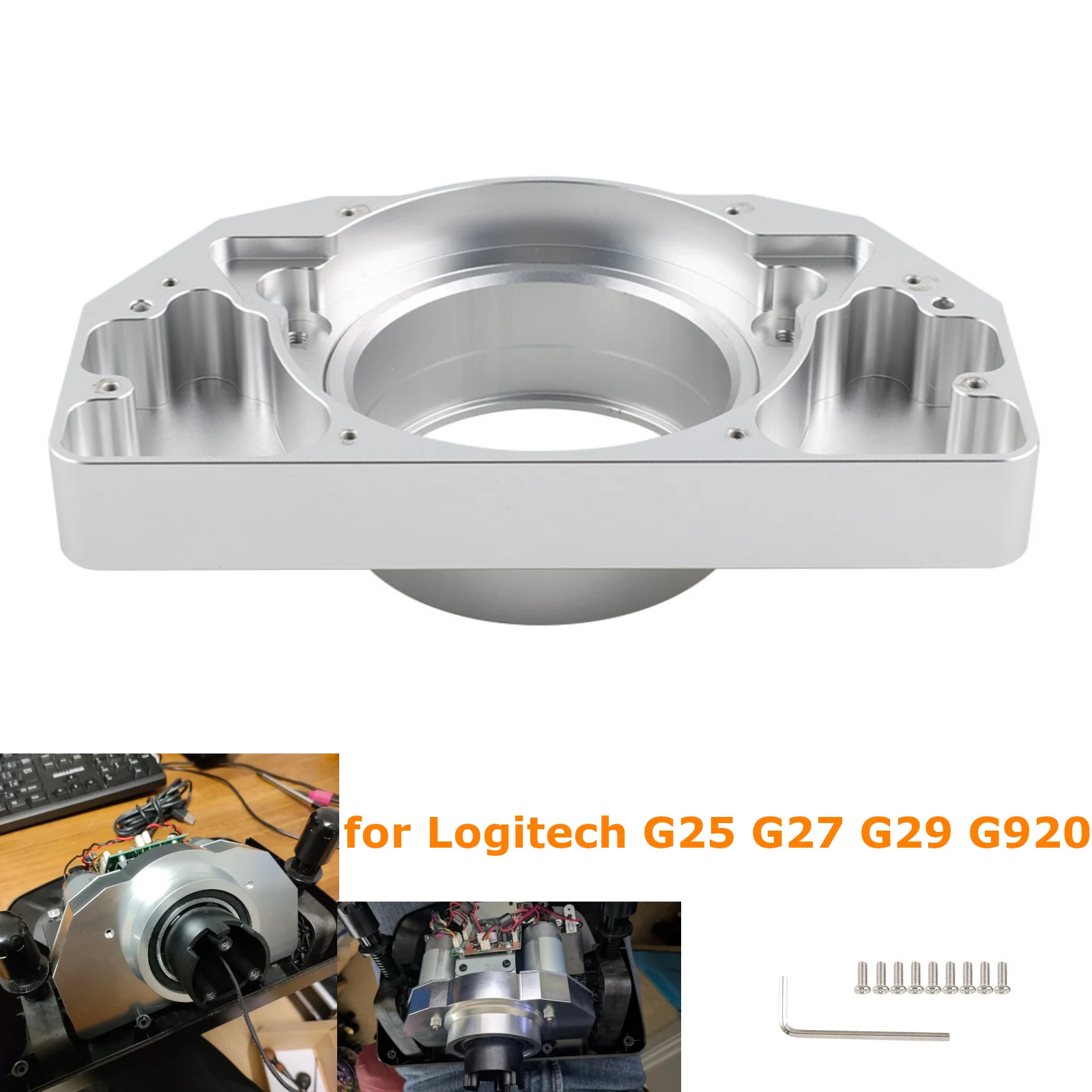 

Repair Modification Bracket Bearing Seat Steering Wheel Aluminum Alloy for Logitech G25 G27 G29 G920 G923