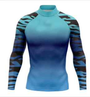 Men Swimsuit Swimming T-shirt Beach UV Protection Swimwear Rash Guard Long Sleeve Surfing Diving Swimsuit Surf Wetsuits