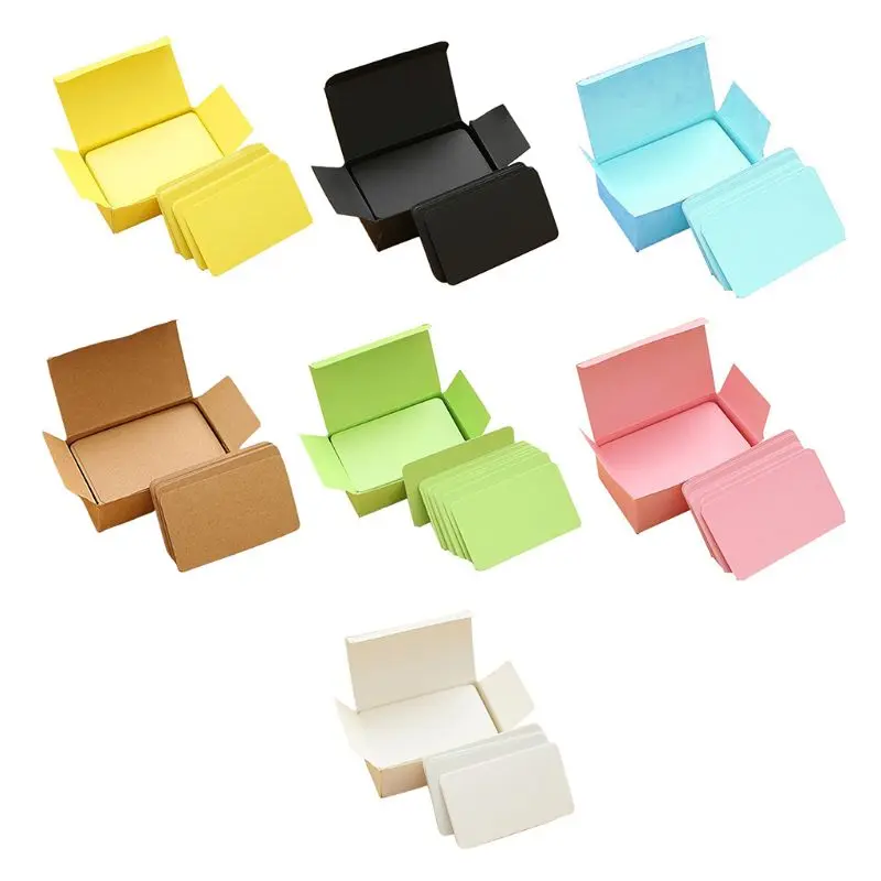 

Mini Craft Cardboard Blank Colorful Index Cards for DIY Festival Gifts 100PCS