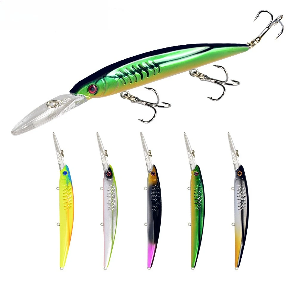 1Pcs 15.2cm 12.5g Minnow Fishing Lure Wobbler Crankbait 3D E