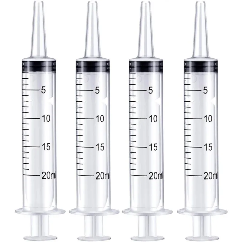 Without Needle Syringe Measuring Tool Hydroponics Oil Pump Pet Medicine Feeder Plastic Reusable Nutrient Syringe 20ml 60ml