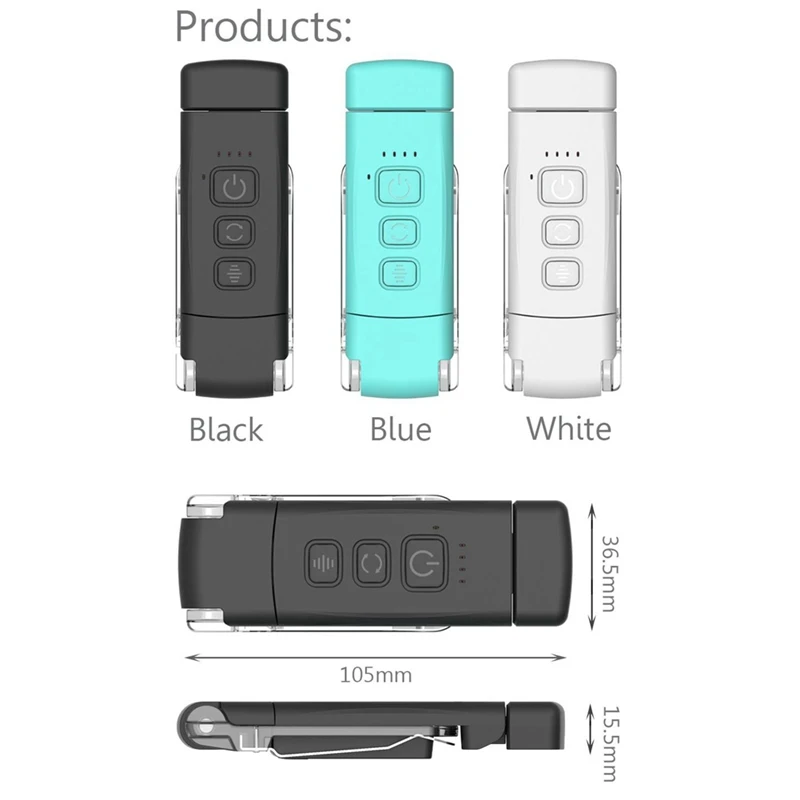 ไฟหนังสือพร้อมตัวจับเวลา USB ไฟอ่านหนังสือแบบชาร์จไฟได้ Clip-On อ่านโคมไฟบุ๊คมาร์คไฟกลางคืนโคมไฟหนังสือ 5 ความสว่างทนทานสีฟ้า
