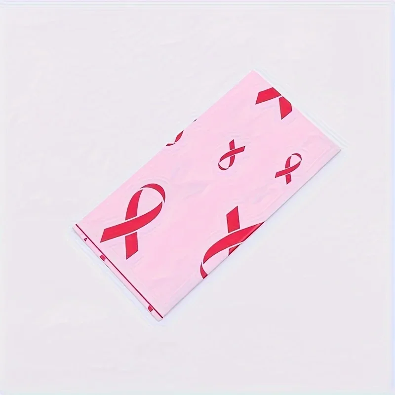 3 stücke rosa Band Brustkrebs Bewusstsein Einweg Tischdecken, 54 "x 108"-perfekt für Support-Events & Party dekorationen – Detail 1