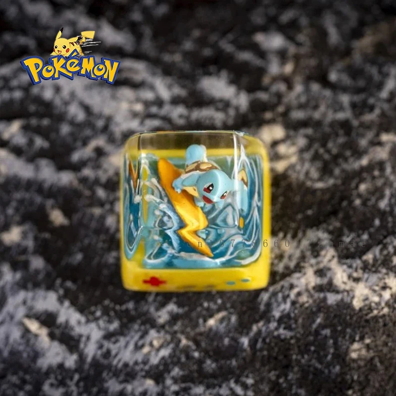 Pokemon Elf Anime Mew Key Hat, guía 3d, Teclado mecánico, Manual, resina transparente, personalizado, juego de colección