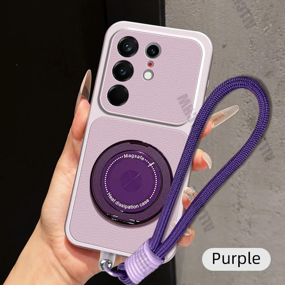 For Infinix Tecno Camon 50 Ultra Magnetic Rotating Bracket+Lanyard Phone Case For Infinix Tecno Camon 40 Pro 5G Camon 50 Cover