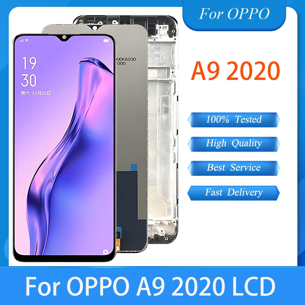 

6.5" High Quality For OPPO A9 2020 LCD Touch Screen Digitizer Assembly For A9 2020 CPH1937 CPH1939 LCD Screen Replacement Part