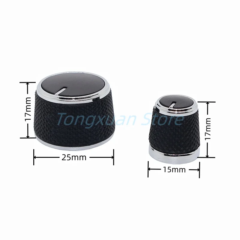 2pcs Plastic Rubber Potentiometer Switch Knob 15/25×16.5mm Audio Volume Adjustment Caps Flower Plum Shaft Inner Hole 6MM