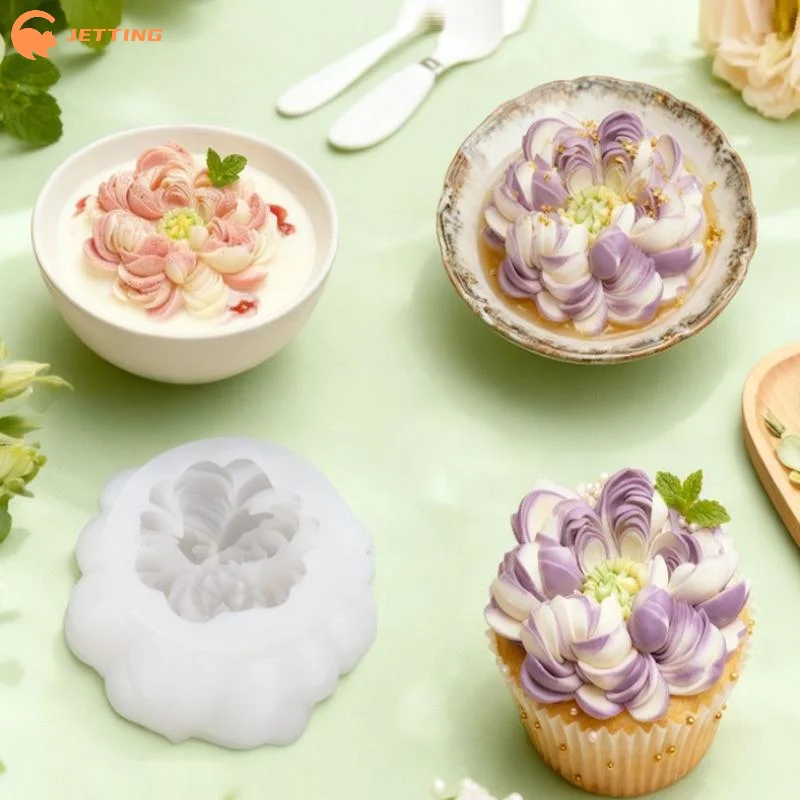 (New) 3D Flower Shape Flower Silicone Molds DIY Ice Pastry J