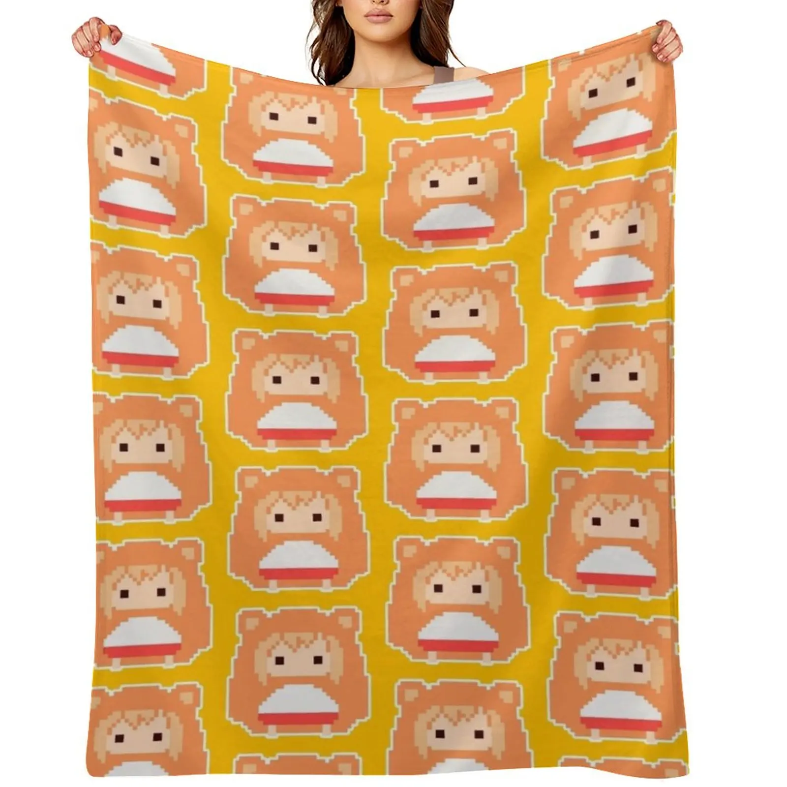 8bit Umaru Chan Throw Blanket Quilt manga Decorative Sofas Soft Plaid Blankets