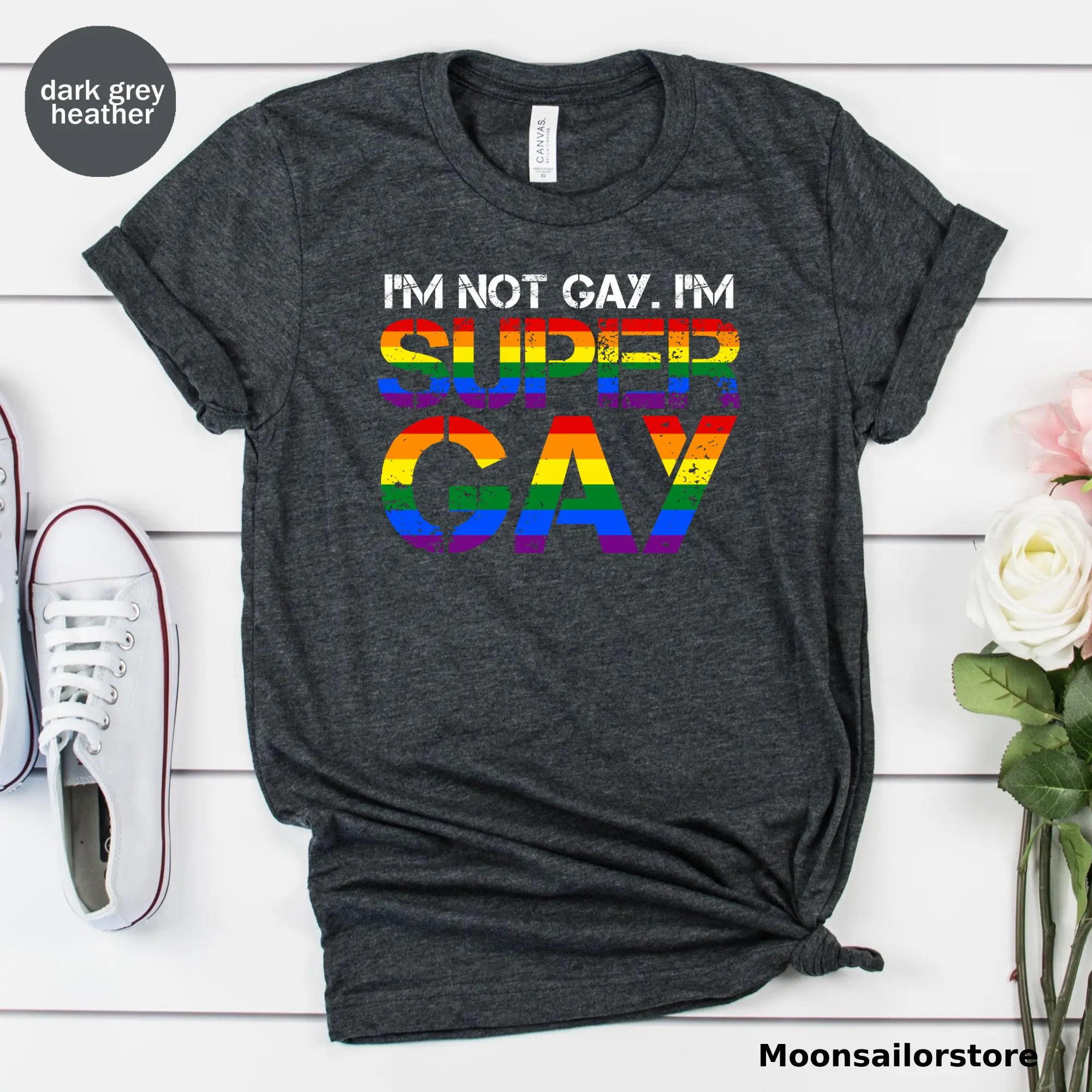 I'M Not Gay Super T Shirt Pride Month Lgbt Bisexual Boyfriend