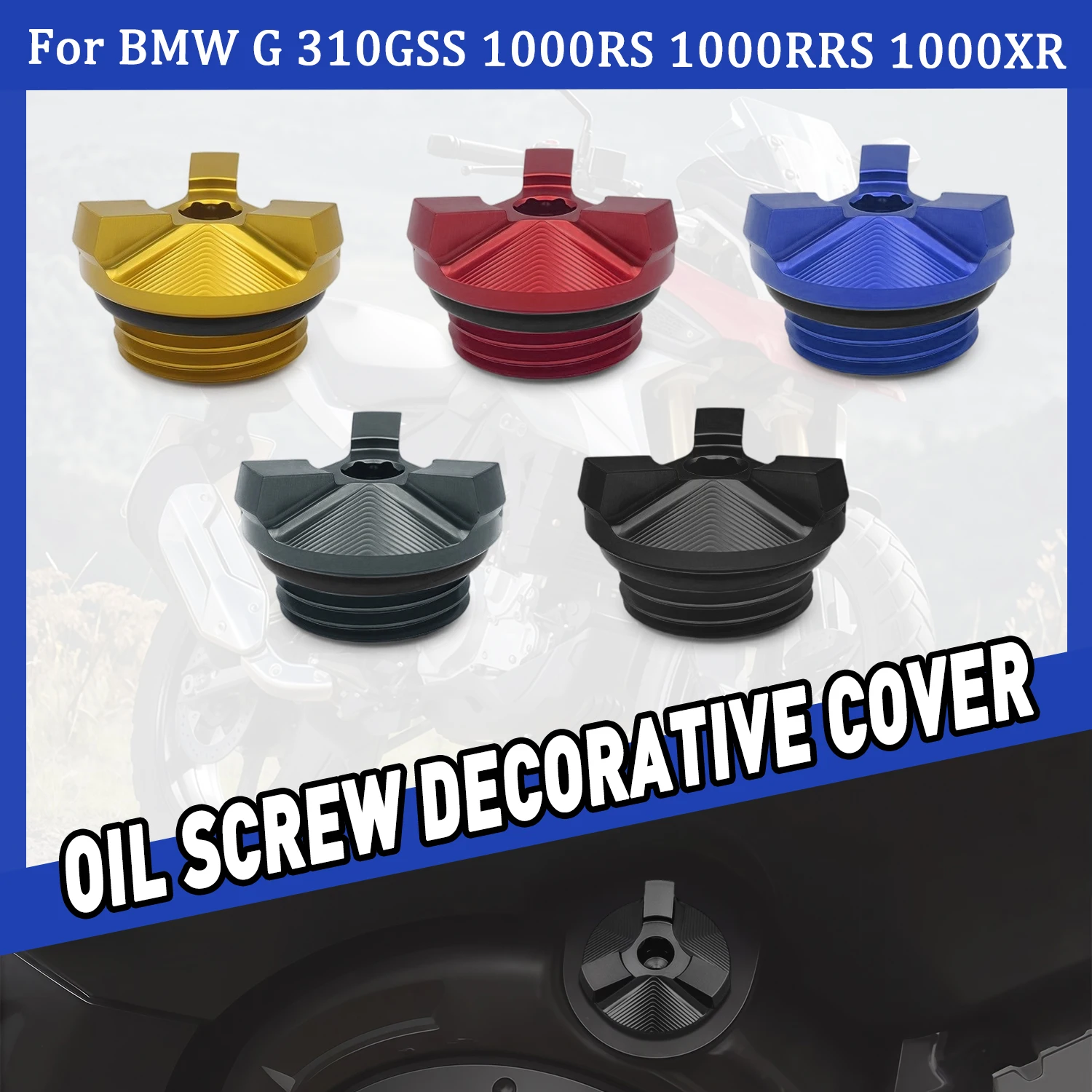 

For BMW G 310GS G310 GS 2017 2018 2019 2020 2021 2022 Motorcycle Accessories Oil Filter Cup Plug Cover Screw Decorative Cover