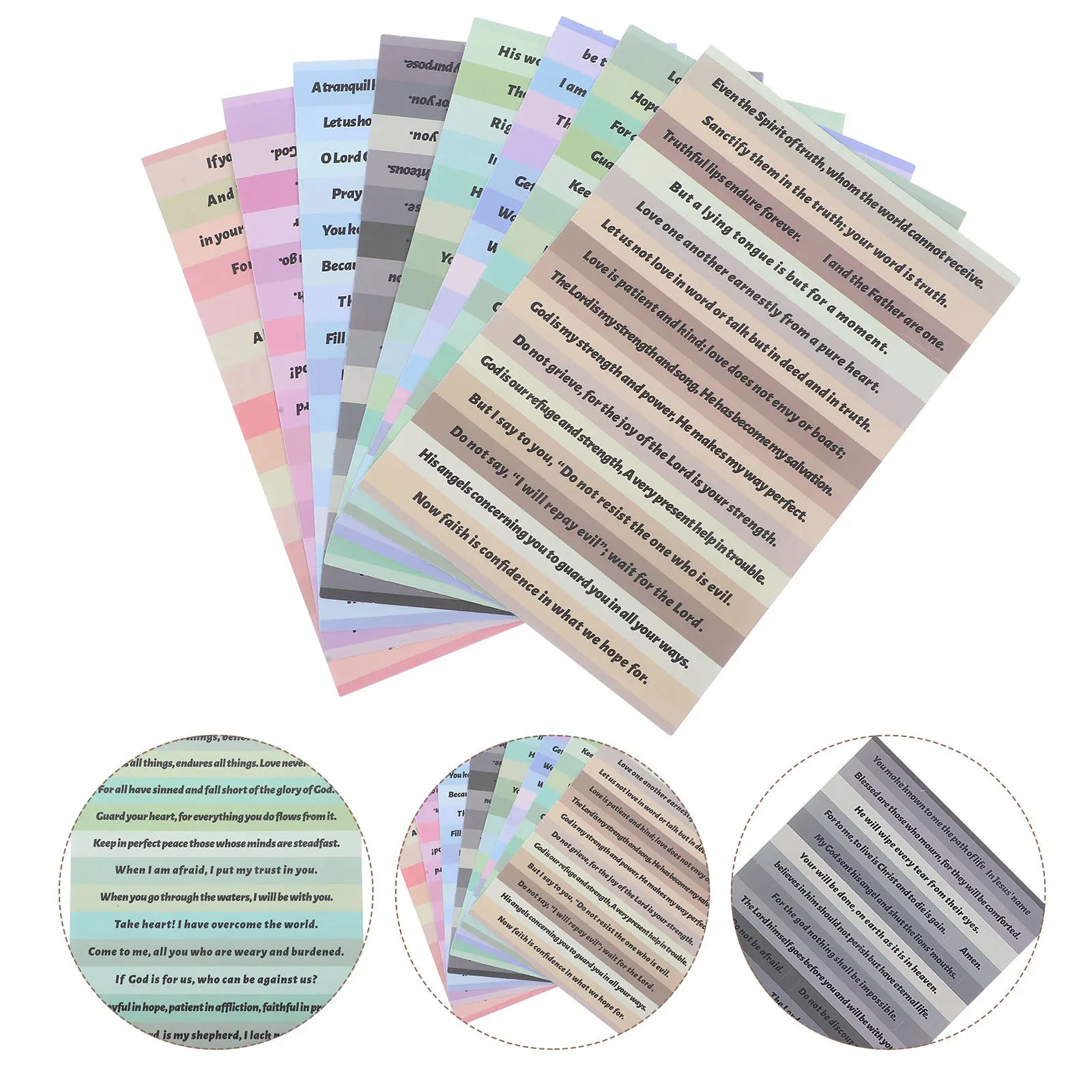 

8 листов наклеек с библейскими цитатами для ведения дневника и скрапбукинга, вдохновляющие литературные слова, декоративные стикеры для DIY-планировщиков и альбомов