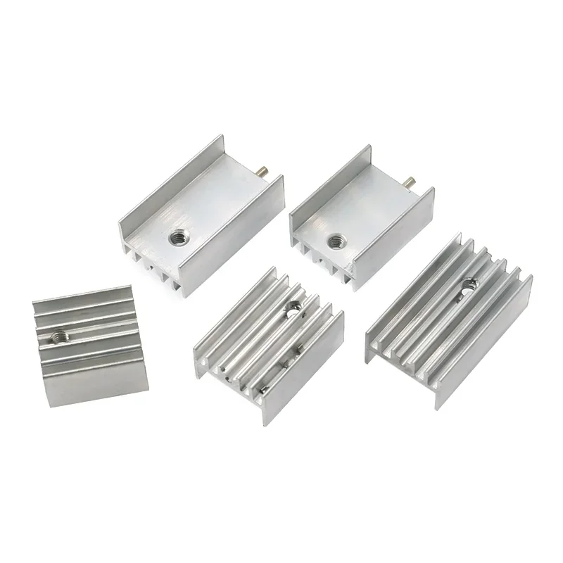 10Pcs Aluminum Triode TO-220/7805 Heat Sink 15*10*16/20/25mm With Needle Radiator 16X15X10mm 20X15X10mm 25X15X10mm