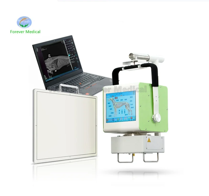 Optional touch screen Medical 5kw digital x ray  Trolley DR Portable human digital x-ray machine