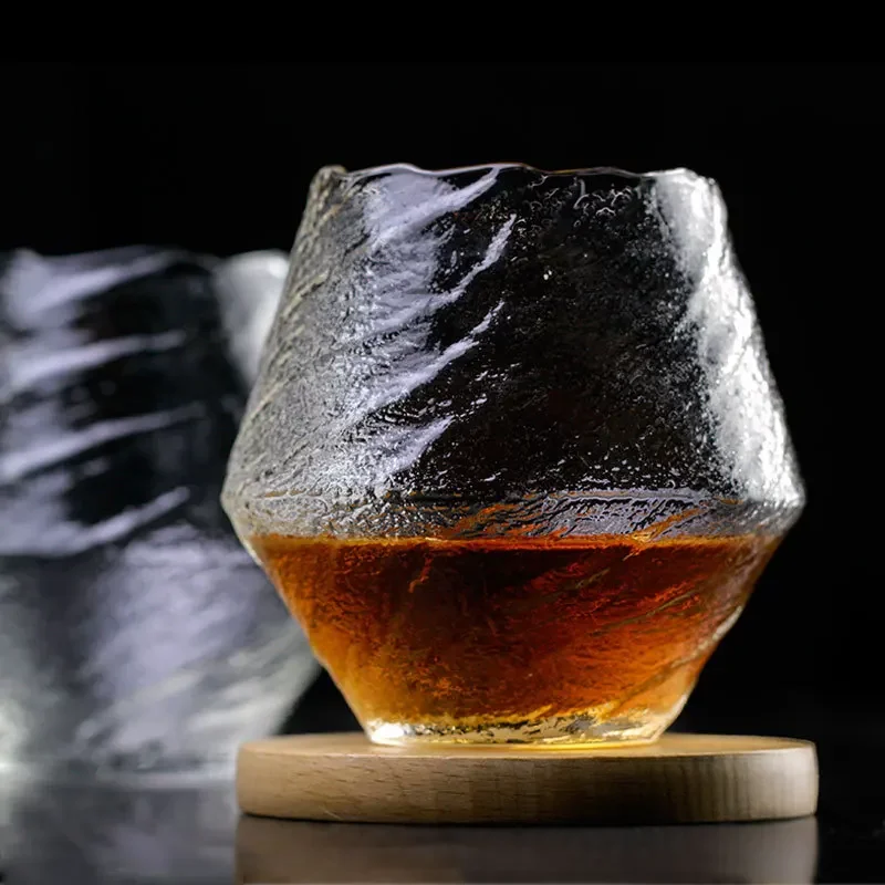 Japanese Crystal Whisky Glass Spirits Simple Glass Water Glass Drop Shaped Glass Mug Whisky Glass Cup with Box