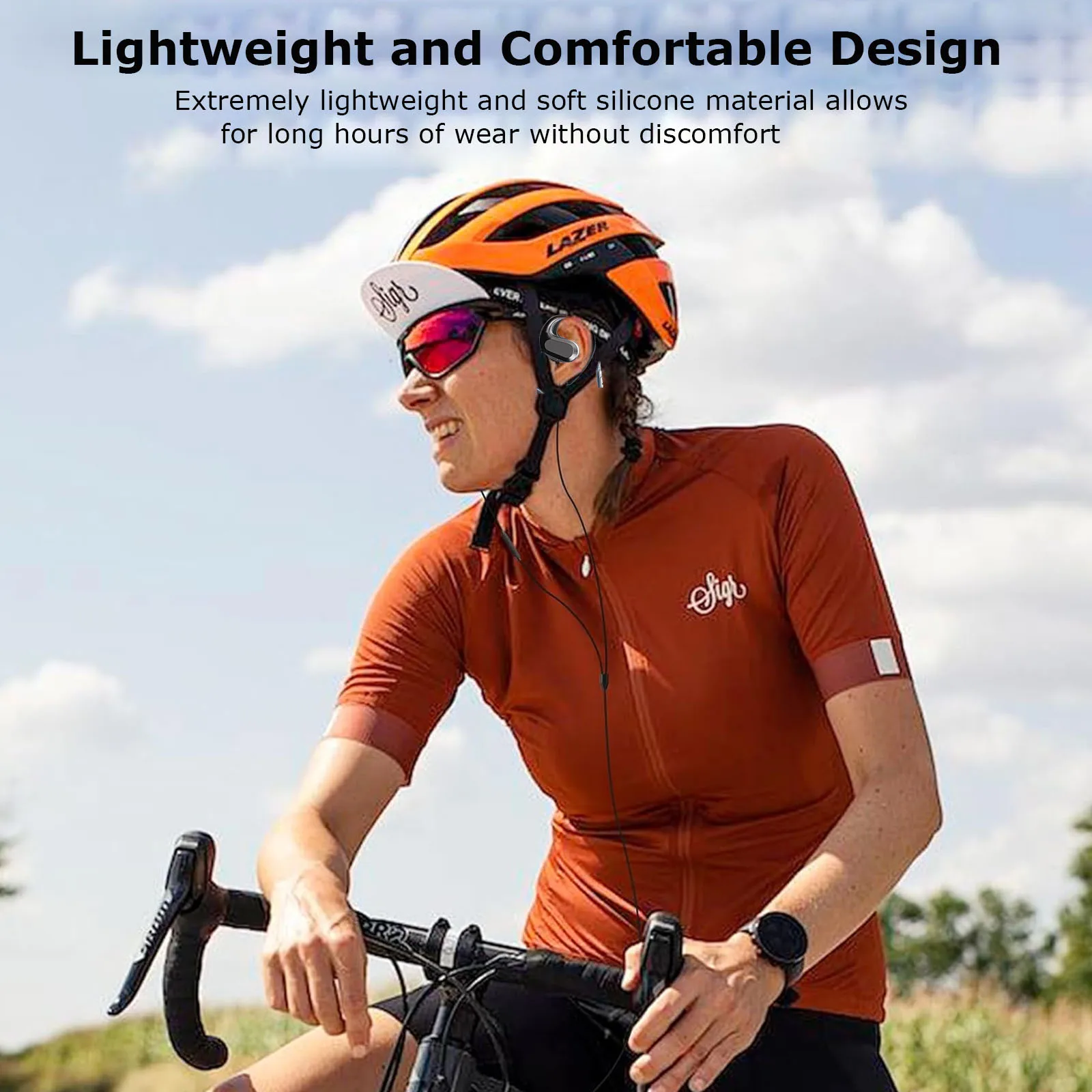 Fones de ouvido de condução de ar com fio 3.5mm/tipo-c não intra-auriculares esportes música fone de ouvido com microfone hd para jogos transmissão ao vivo