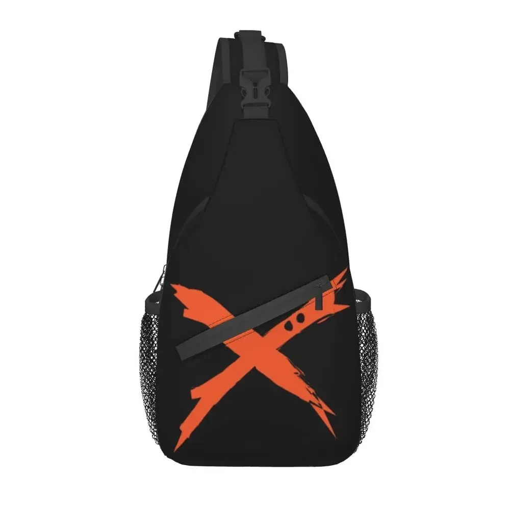 Bakugou Katsuki Logo X Sling Bag for Cycling Camping Men's Boku No Crossbody Chest Backpack Shoulder Daypack