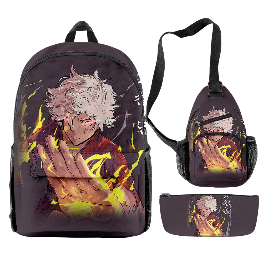 

Jigokuraku Hell's Paradise Anime 2023 New Backpacks 3 Pieces Sets Zipper Daypack Unisex Traval Bag Student School Bag