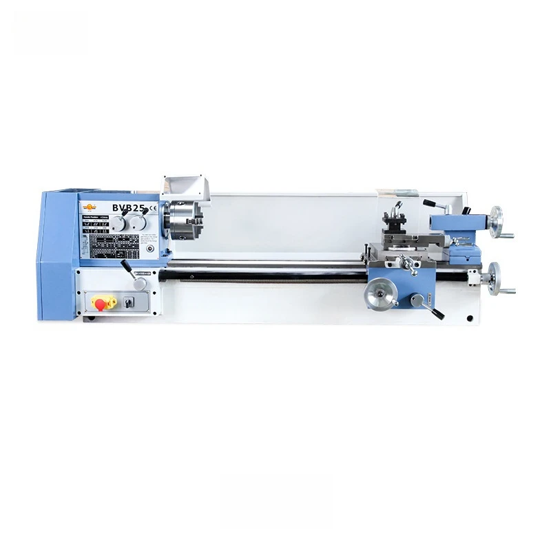 Torno manual de metal de alta precisión y económico TES BV20L-1/BVB25 con transmisión por engranajes, máquina de torno para metal.