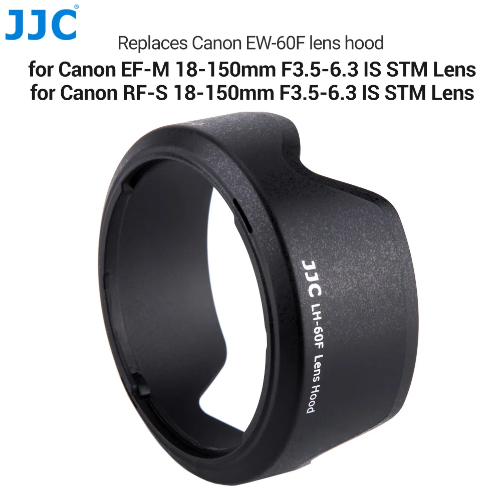 

JJC EW-60F Lens Hood for Canon EF-M 18-150mm F3.5-6.3 IS STM & RF-S 18-150mm F3.5-6.3 IS STM Lens for EOS R7 M50 M200 M6 M200