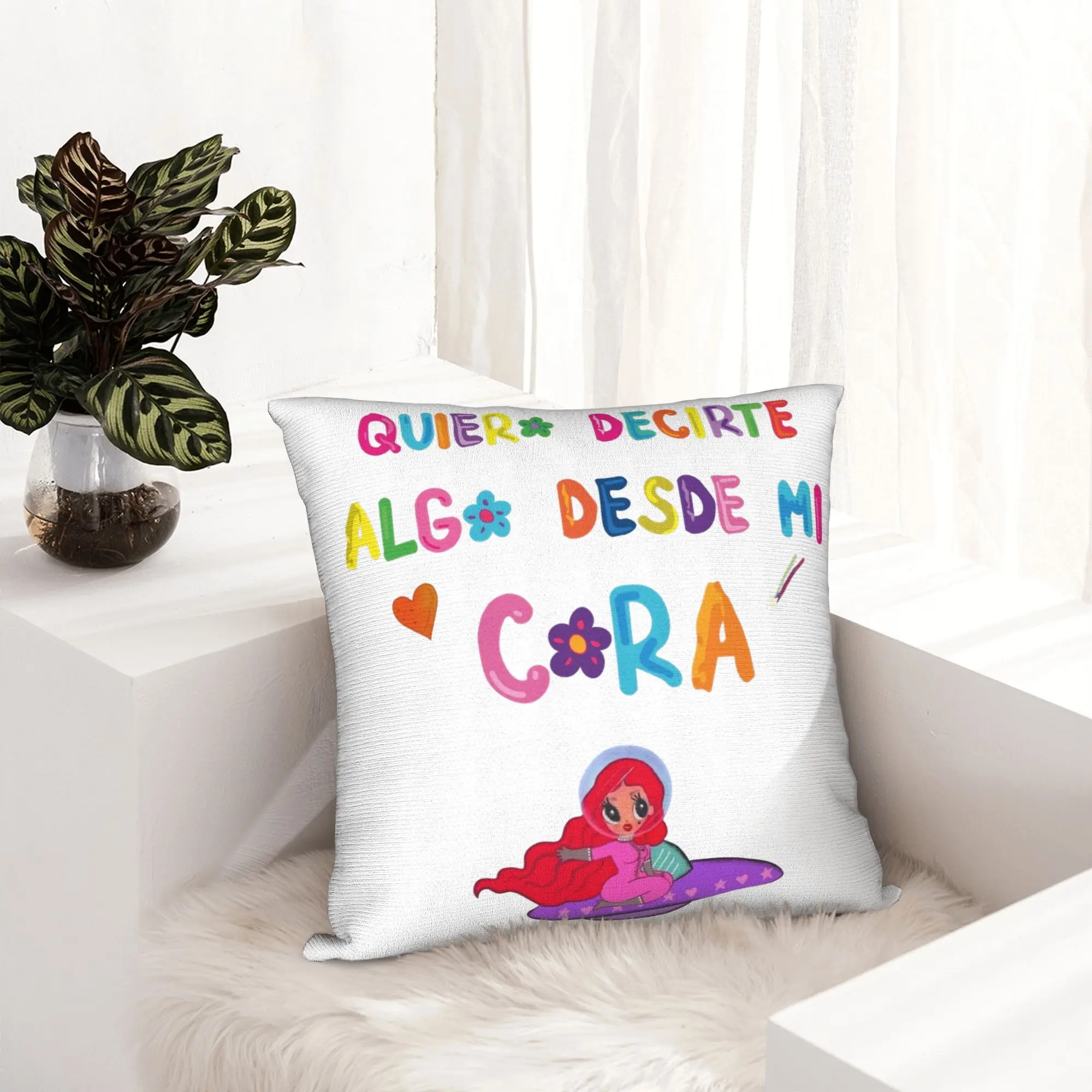 MERCURIO KAROL G LYRICS TOUR Pillowcase Printing Polyester Cushion Cover Decorations  Pillow Case Cover Chair Zippered 45*45cm
