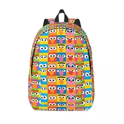 Elmo Cookies Monsters Cartoon Backpack Middle High College School Sesame Student Street Sesamee Book Bags Teens Daypack Sports