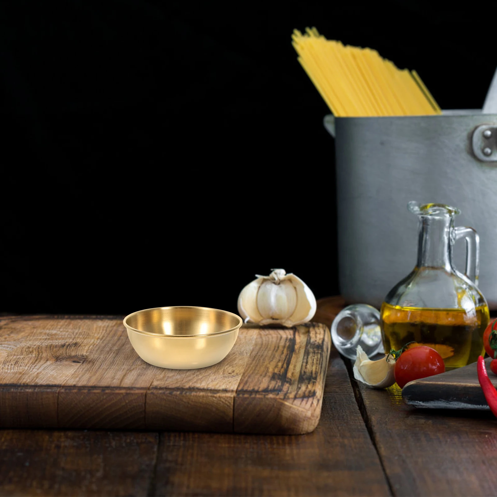 

4 шт. миски для соуса из нержавеющей стали, прочные, элегантные, с золотой отделкой, посуда для приправ, экономия места, дизайн, можно мыть в посудомоечной машине, универсальное использование