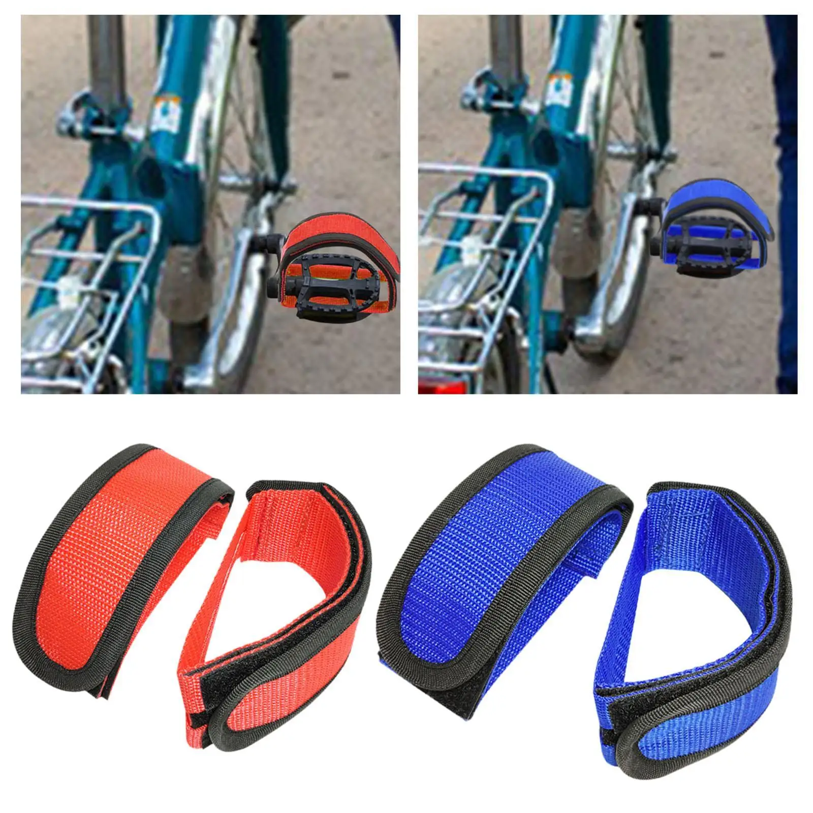 

2 шт. велосипедный ремень для педали, фиксирующий ремень для ног, портативный, простой в использовании, нескользящий носок