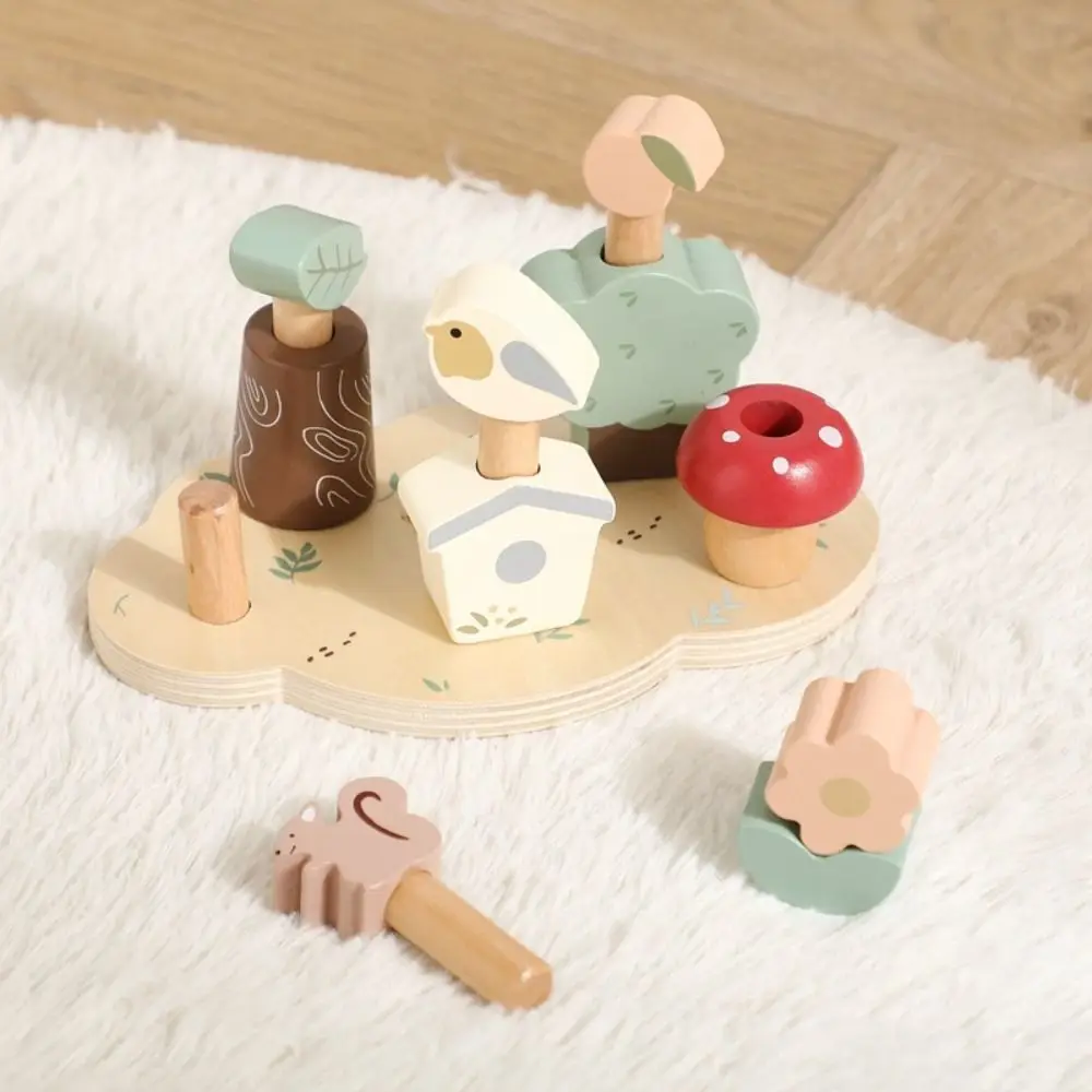 

Wooden Forest Animal Jumping Toys Puzzle Interactive Toddlers Stacking Blocks Toy Animal Jigsaw Matching Toys