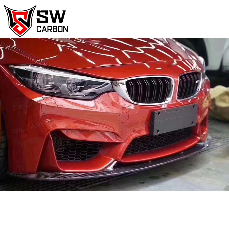 Carbon Fiber 3D Style Front Lip for BMW 3 Series F30 F 35 2012-2019 Front Bumper Lip Under Spoiler Chin Splitter Body Kit