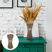 Seagrass Woven Flower Vase Handmade Plant Pot Vintage Decorative Basket Home Interior Decoration Eco-Friendly