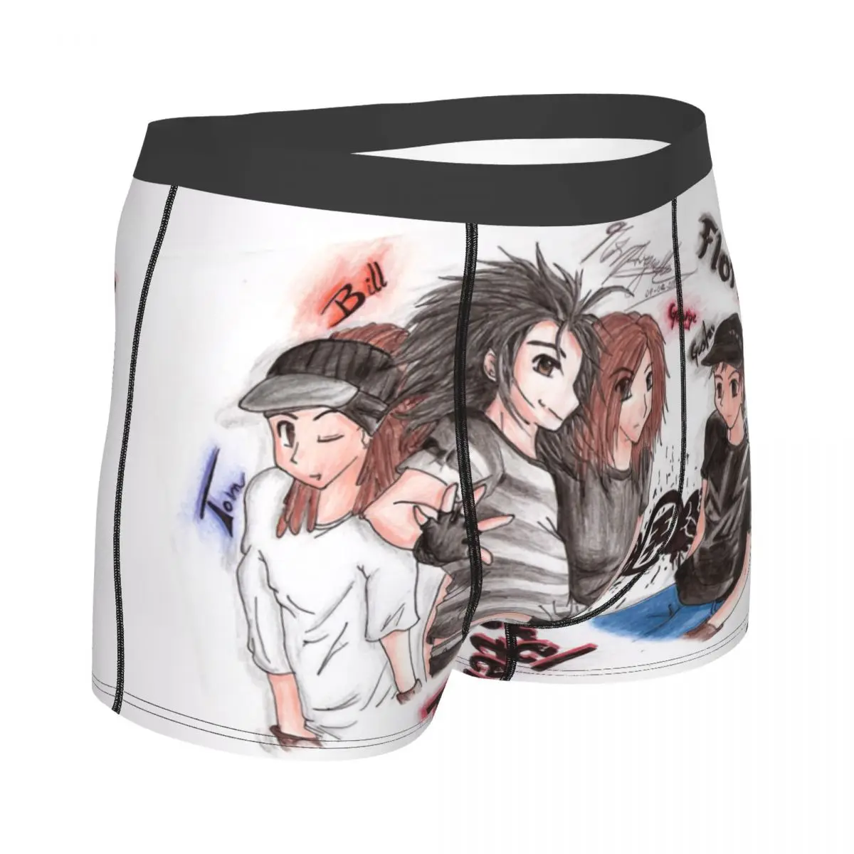 Tokio Hotel Band Crew Boxer Briefs para homens, cuecas altamente respiráveis, shorts de impressão 3D, ideia do presente, qualidade superior