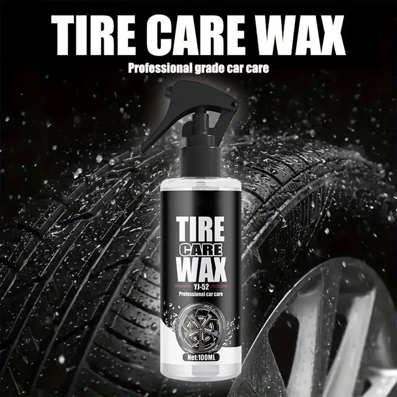 Car Tire Shine Wax 3.38oz Waterproof Vehicle Tire Refurbishment Agent Truck Tire Polish Wax Coating Agent For Rubber Tire Trim